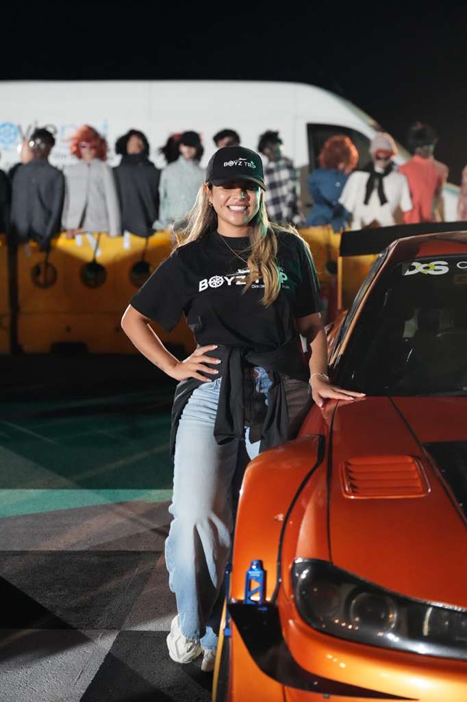 Crew member on the Boyz Trip night shoot